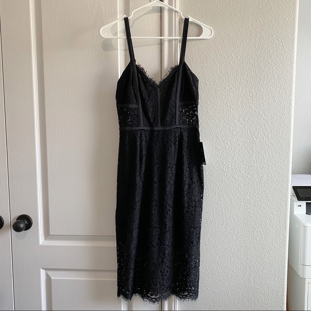 Express black lace dress